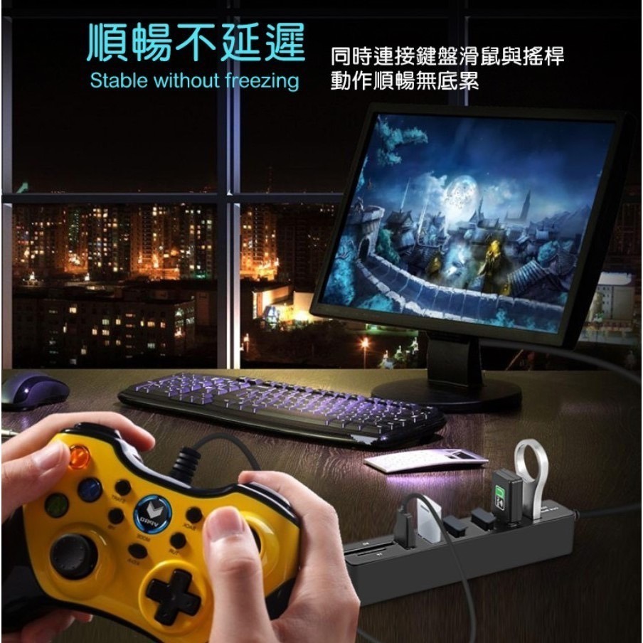 6孔USB讀卡機 HUB 擴充 集線器 USB多孔 隨插即用 迷你讀卡機 記憶卡 讀卡機 延長線-細節圖6