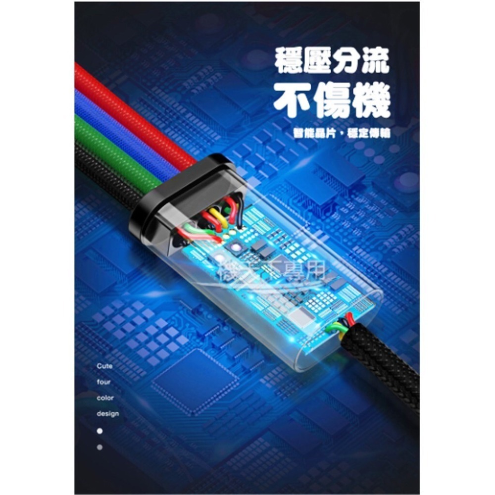 Baseus倍思 一拖四充電線 倍思傳輸線 四合一傳輸線 APPLE MICRO Type-C 一線多用 四合一充電線-細節圖6