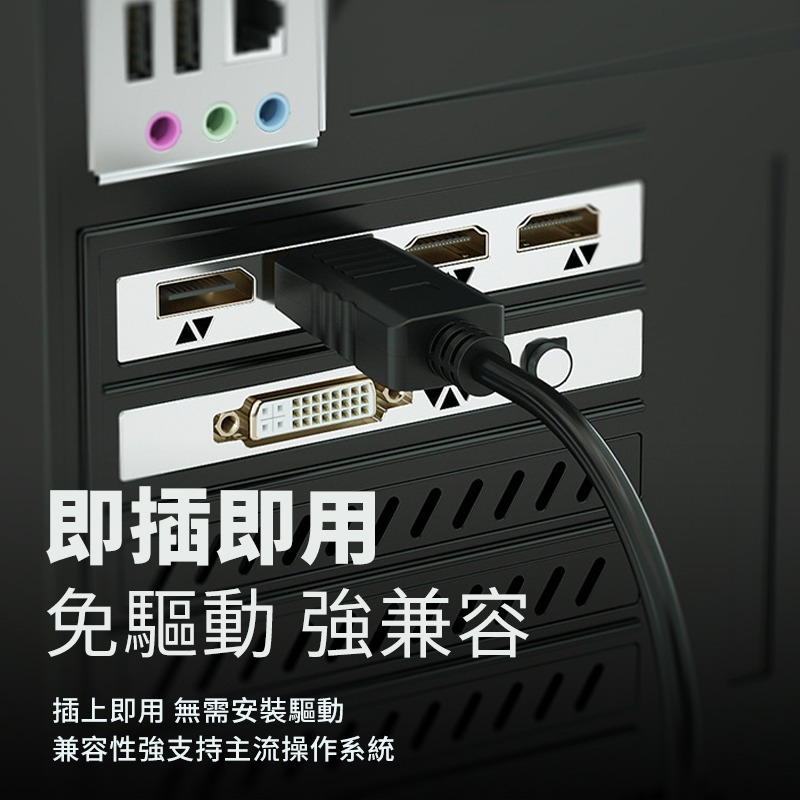 DP轉HDMI轉接線 DP TO HDMI高清線 Displayport轉HDMI 4k高畫質 筆電轉接 螢幕連接線-細節圖5