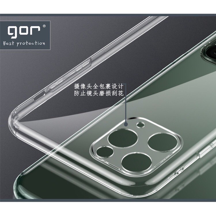 GOR 透明手機保護殼 軟殼 空壓殼 鏡頭保護款 超薄手感 iPhone 14/13/12/11 Pro/ProMax-細節圖3
