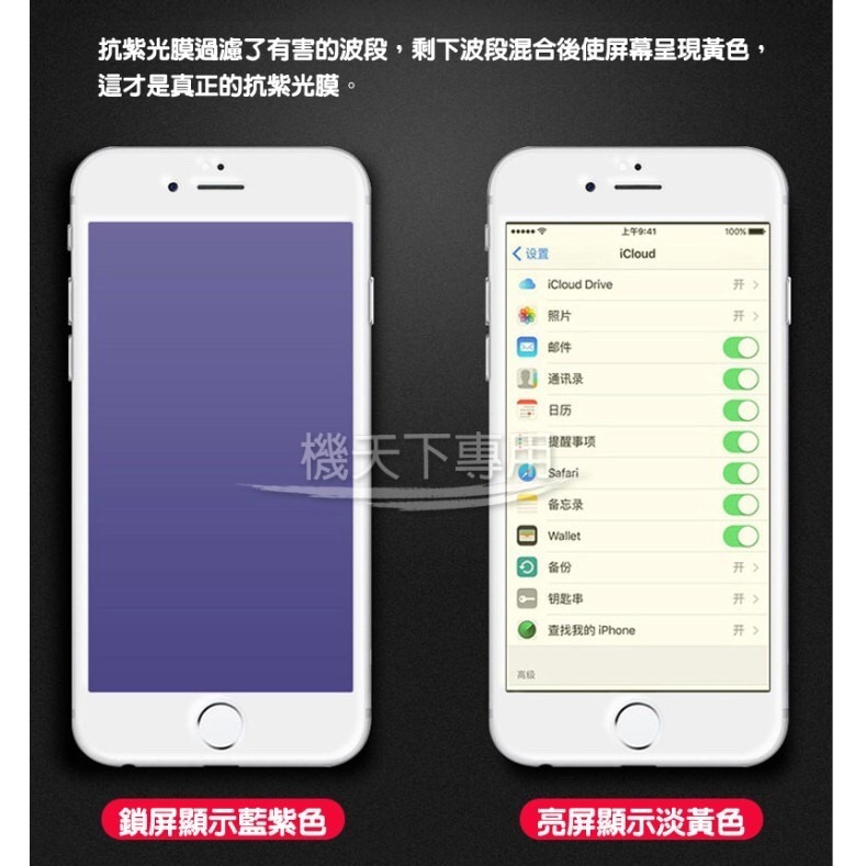 磨砂紫光滿版玻璃貼 保護貼 藍光保護貼 霧面紫光 紫光玻璃貼 紫光玻璃貼 霧面保護貼 iPhone12/11/8/7-細節圖2