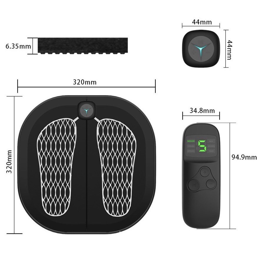 折疊收納足部按摩墊 附贈遙控器 強度調節 深層舒緩放鬆 按摩儀 腿部按摩 腳底按摩 足底按摩 腳底 按摩墊-細節圖7