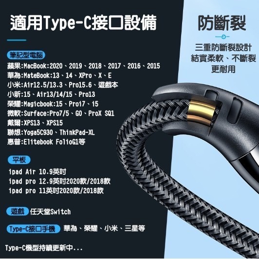 Mcdodo 麥多多 TYPE-C充電線 快充線 PD快充 100W 超疾閃充 充電線 數據線 1.2米/2米-細節圖8