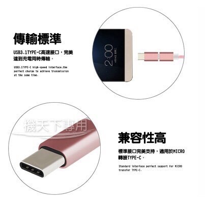 Type-C(公)轉micro usb(母)轉接頭 迷你轉接頭 傳輸充電合二為一 MacBook-細節圖4