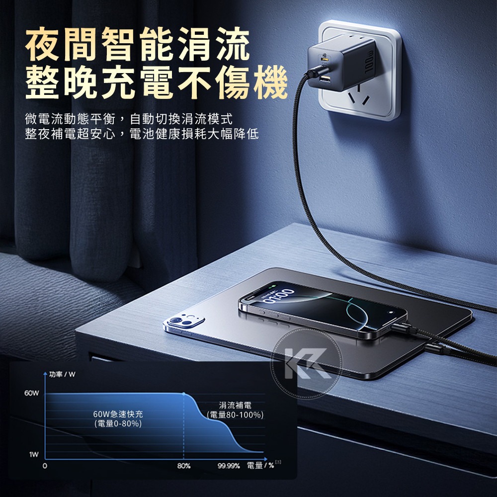 倍思一拖三充電線 三合一充電線 快充線 PD60W 車用充電線 蘋果充電線 安卓充電線 Type-c充電線-細節圖8