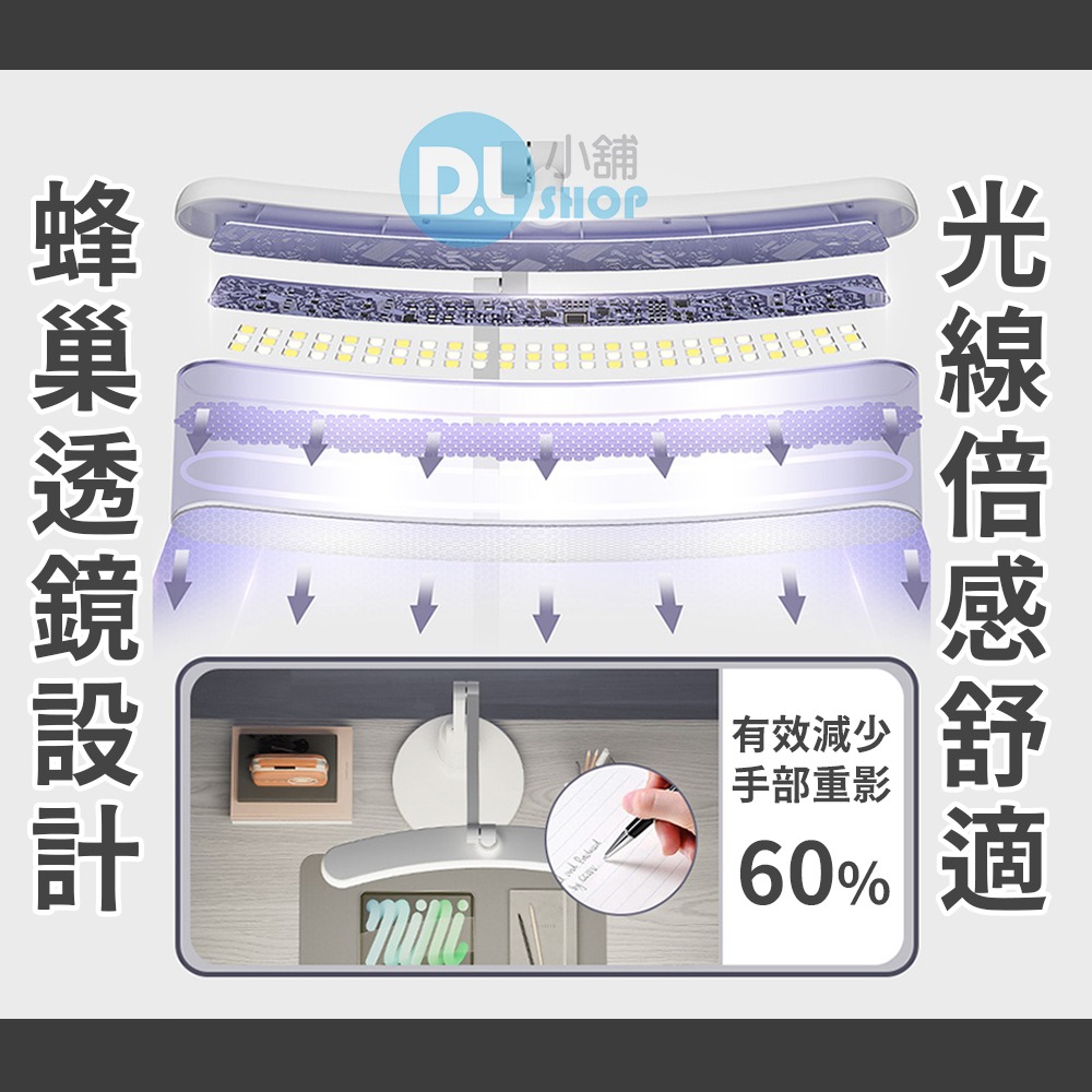 LED護眼檯燈 LED檯燈 書桌燈 閱讀燈 定時檯燈 護眼檯燈 學習檯燈 三色調光 多角度調節 45分鐘定時-細節圖7