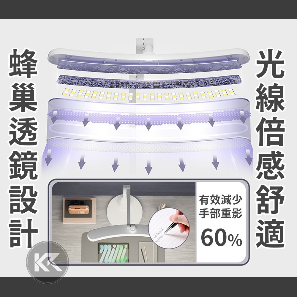 LED護眼檯燈 LED檯燈 書桌燈 閱讀燈 定時檯燈 護眼檯燈 學習檯燈 三色調光 多角度調節 45分鐘定時-細節圖7