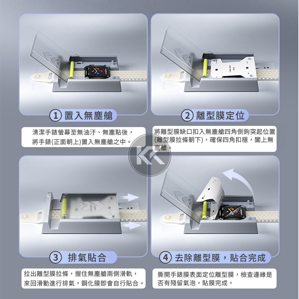 日本BEVAS Apple Watch保護貼 無塵艙保護貼 太空艙 iwatch保護貼 蘋果手錶貼膜 S11 S10-細節圖10