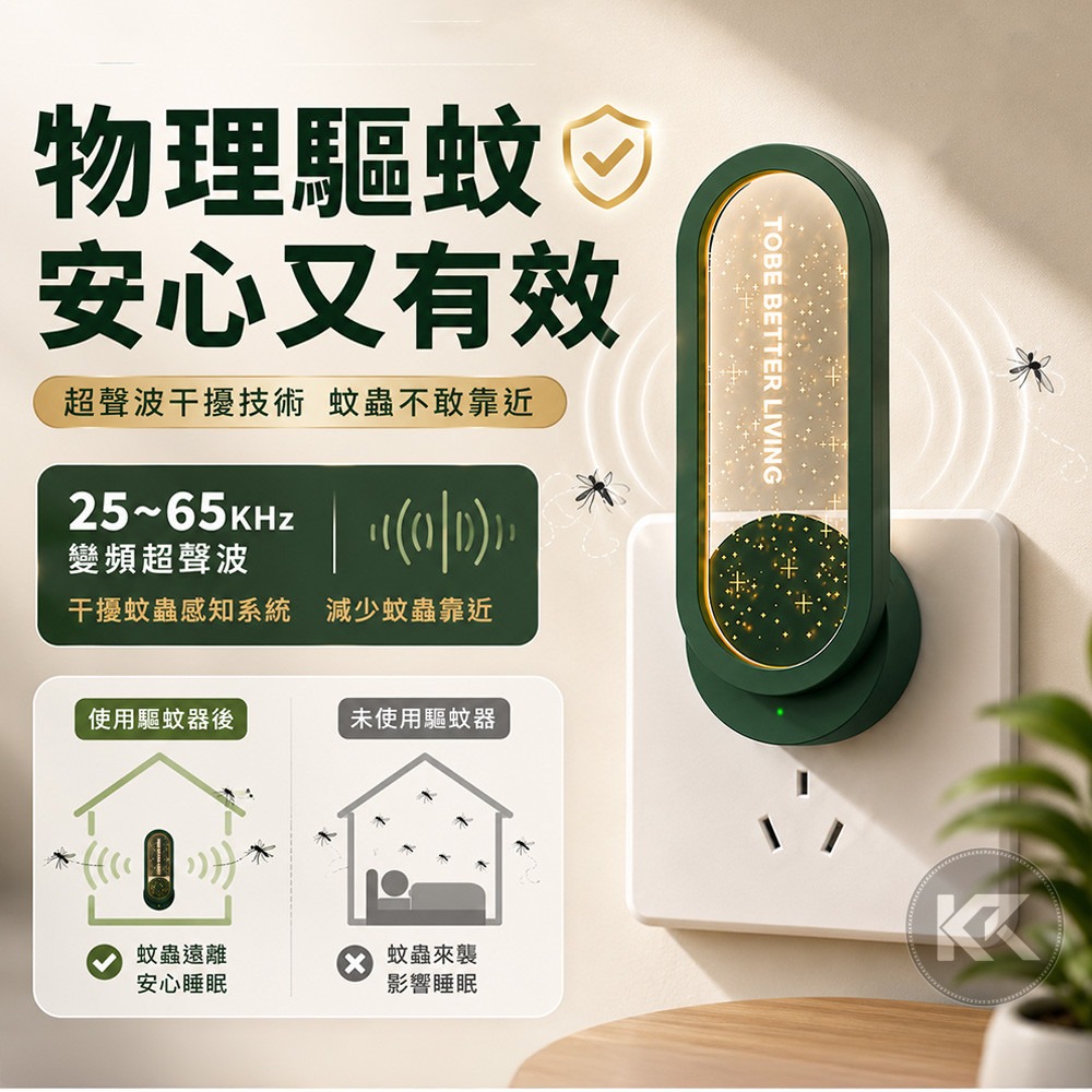 超聲波驅蚊器 滿天星驅蚊機 驅蚊夜燈 無耗材 除蟎儀 驅蚊蟲 防蟑螂 螞蟻 跳蚤 聲波驅蚊 驅蚊燈-細節圖2
