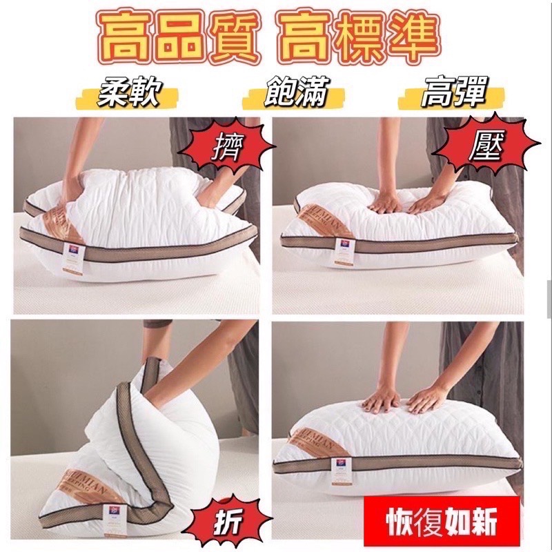 抗菌防蟎7星級飯店枕頭 3D羽絲絨枕頭 飯店枕頭 枕頭-細節圖2