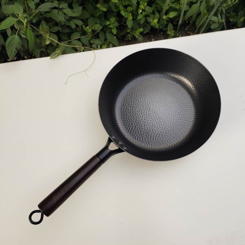 28cm-日本平底鐵煎鍋 加厚深煎鍋 平底鍋 煎鍋 鐵煎鍋 不易沾黏 炒鍋 雪平鍋-細節圖7