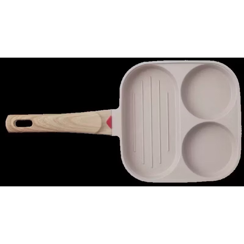 三合一多功能料理不沾鍋 平底鍋 烤盤 煎鍋 不沾炒鍋 麥飯石不沾鍋-規格圖7