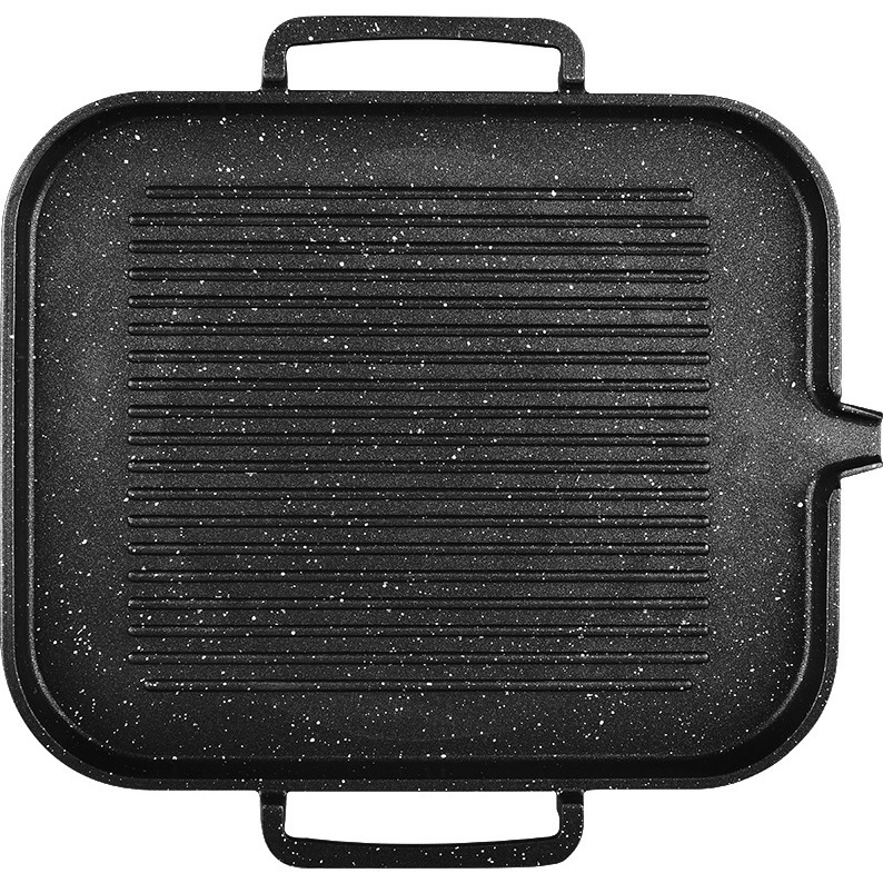 韓式麥飯石不沾烤盤 卡司爐烤盤 電磁爐烤盤 烤盤 不沾鍋 烤肉盤 露營 麥飯石 煎盤 不沾烤盤-細節圖5