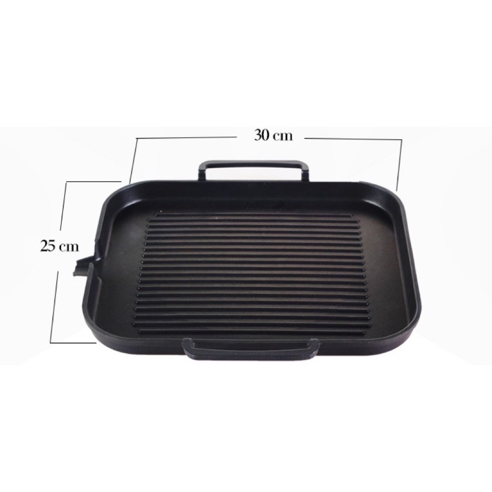 韓式麥飯石不沾烤盤 卡司爐烤盤 電磁爐烤盤 烤盤 不沾鍋 烤肉盤 露營 麥飯石 煎盤 不沾烤盤-細節圖6