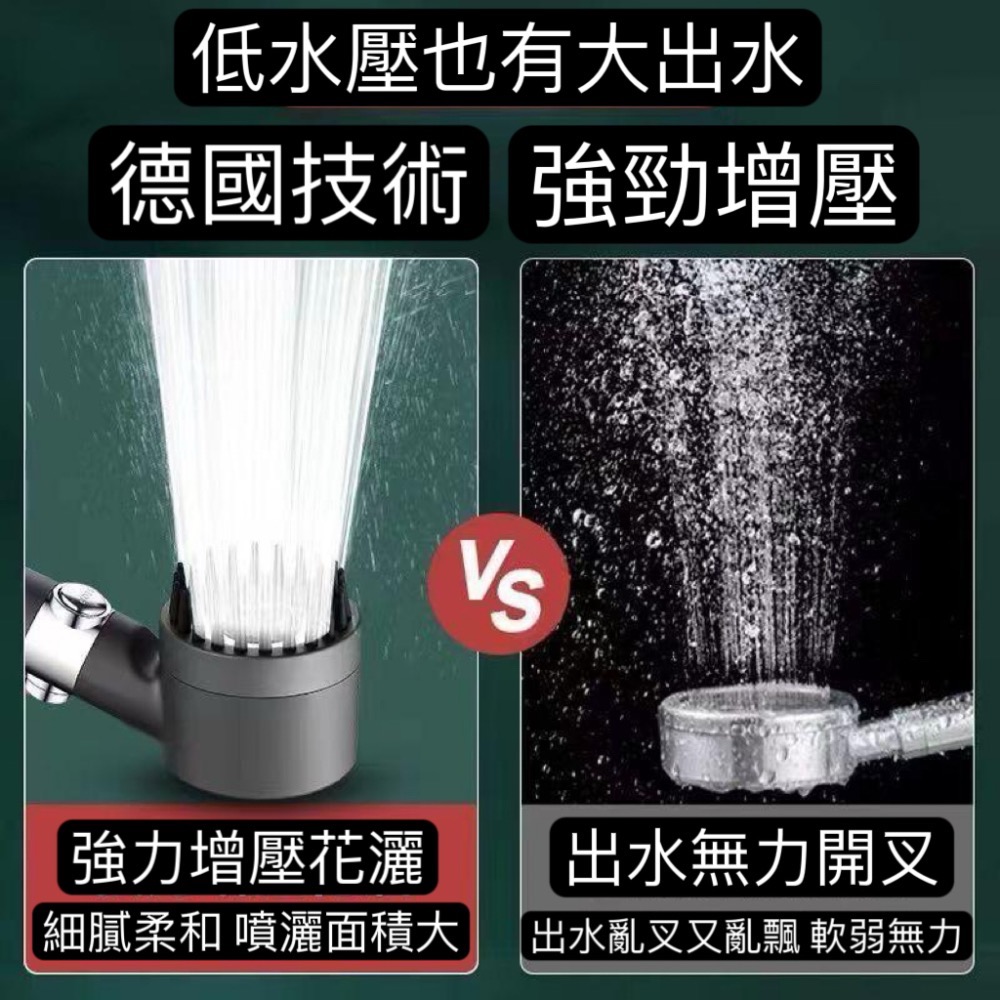 德國戴噴強勁增壓花灑 贈送濾芯 三檔出水 一鍵止水 蓮蓬頭 花灑-細節圖3