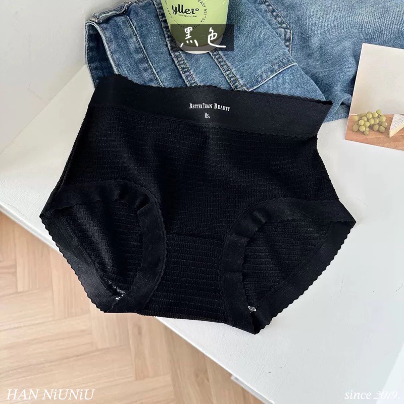 ʜᴀɴɴɪᴜ☺︎︎歐膩內褲系列｜奢華蕾絲英文字格紋內褲 中高腰內褲 / 07105-規格圖7