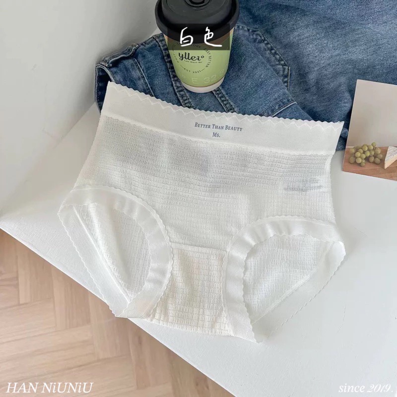 ʜᴀɴɴɪᴜ☺︎︎歐膩內褲系列｜奢華蕾絲英文字格紋內褲 中高腰內褲 / 07105-規格圖7