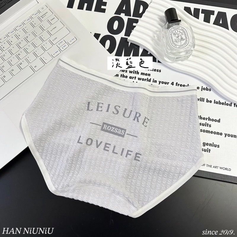 ʜᴀɴɴɪᴜ☺︎︎內褲系列｜超可愛的鬆餅格造型 英文字小清新中腰內褲/超好穿內褲/超透氣內褲-規格圖5