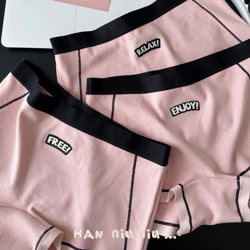 ʜᴀɴɴɪᴜ☺︎︎內褲系列｜blackpink女團風🩶個性撞色設計高腰內褲/運動內褲-規格圖4