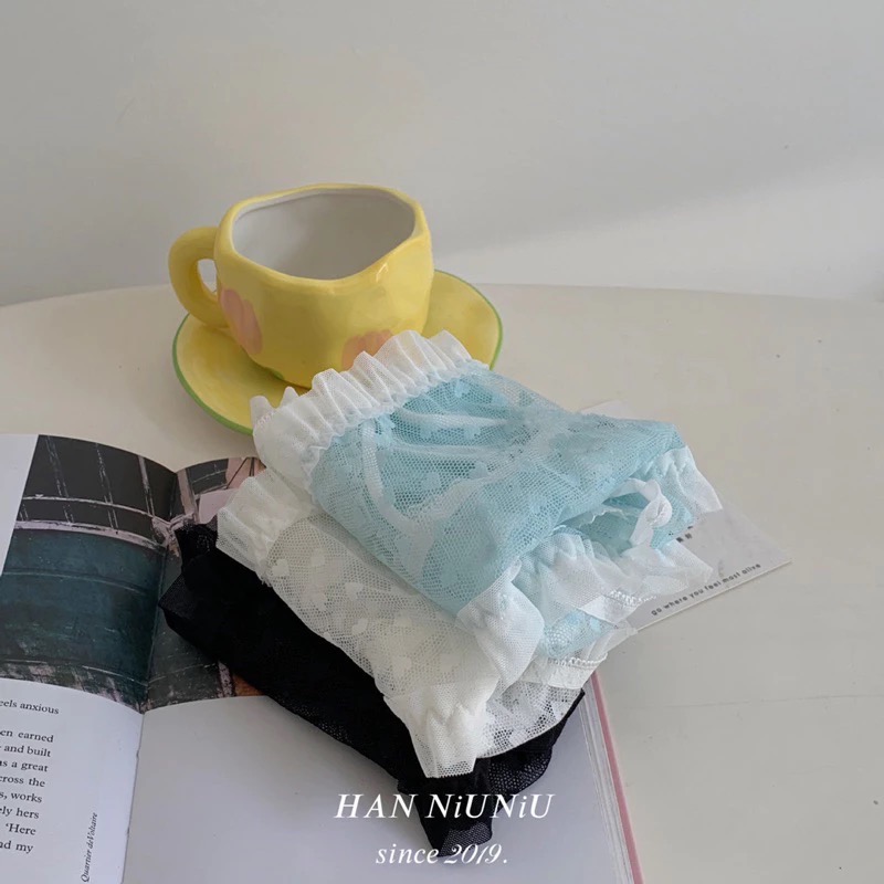 ʜᴀɴɴɪᴜ☺︎︎ 歐膩內褲系列｜日系鏤空材質🤍愛心蕾絲 純慾系內褲 蕾絲內褲 /02010038-細節圖6