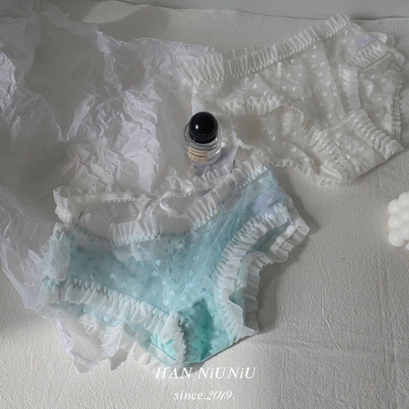 ʜᴀɴɴɪᴜ☺︎︎ 歐膩內褲系列｜日系鏤空材質🤍愛心蕾絲 純慾系內褲 蕾絲內褲 /02010038-規格圖7
