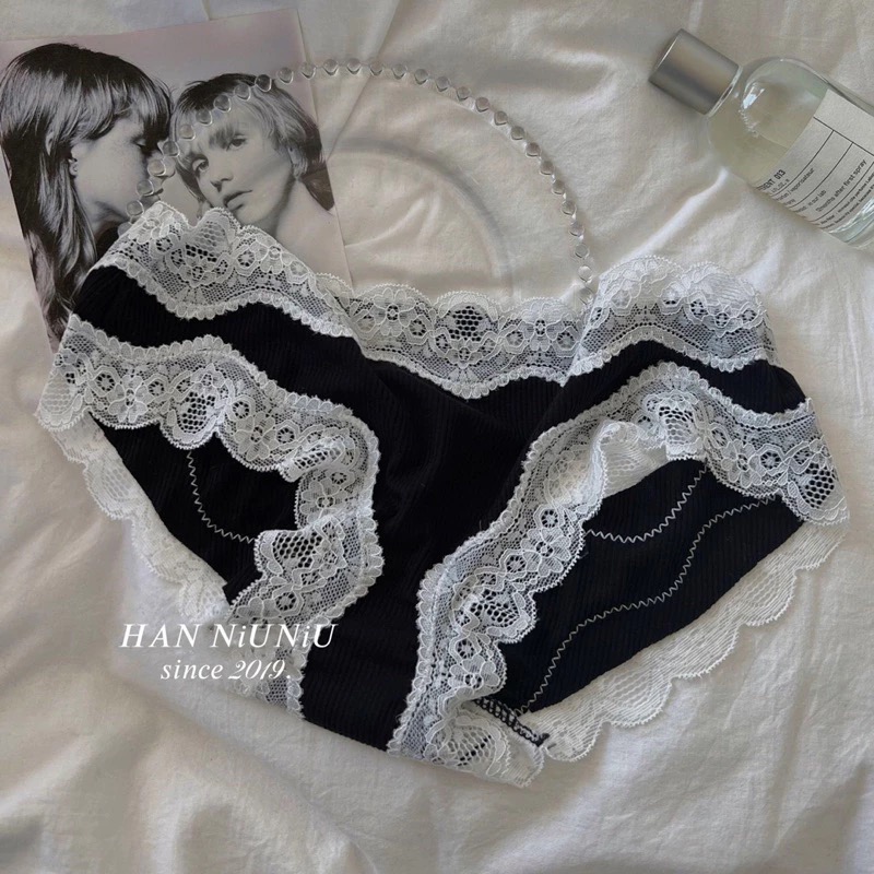ʜᴀɴɴɪᴜ☺︎︎ 歐膩內褲系列｜微性感 莫代爾棉 蕾絲無痕內褲 /0202035-細節圖4