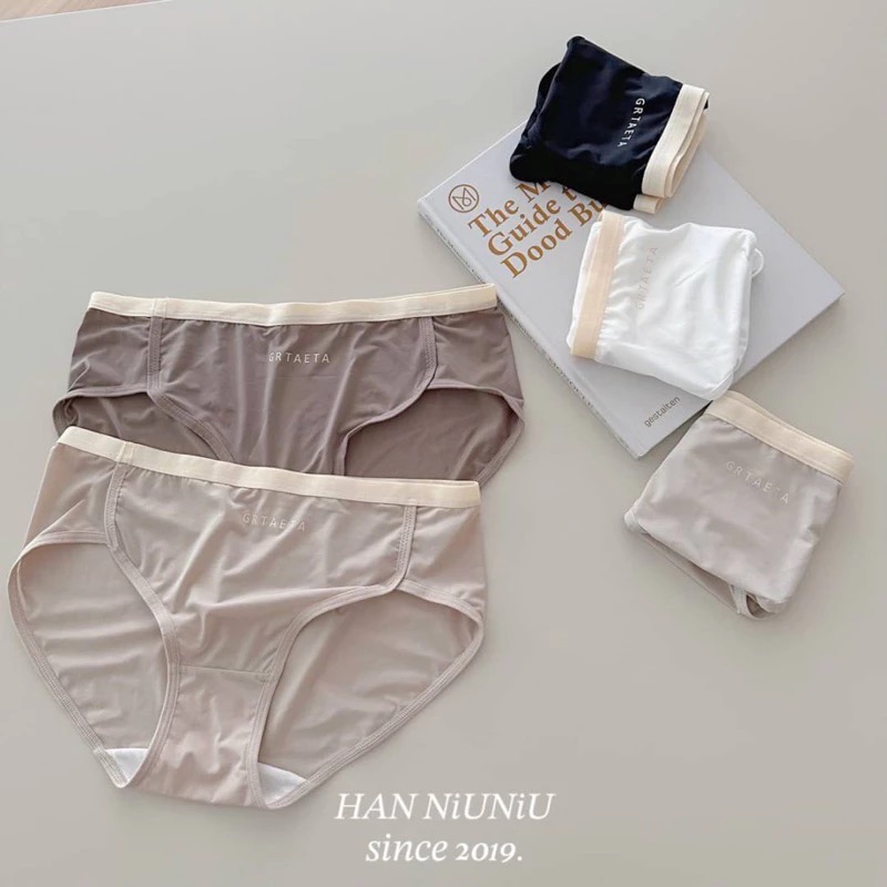 ʜᴀɴɴɪᴜ☺︎︎歐膩內褲系列｜夏日嚴選～莫代爾 質感大地色系 冰絲透氣中腰內褲/0501040-細節圖2