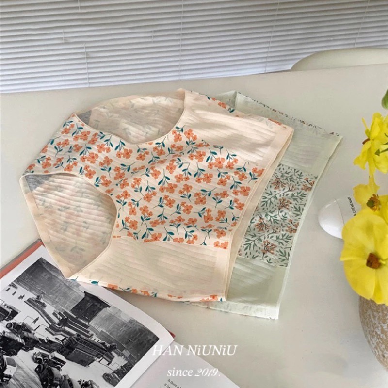 ʜᴀɴɴɪᴜ☺︎︎歐膩內褲系列｜小清新碎花 舒適透氣收腹冰絲內褲、無痕內褲  /0515045-細節圖3