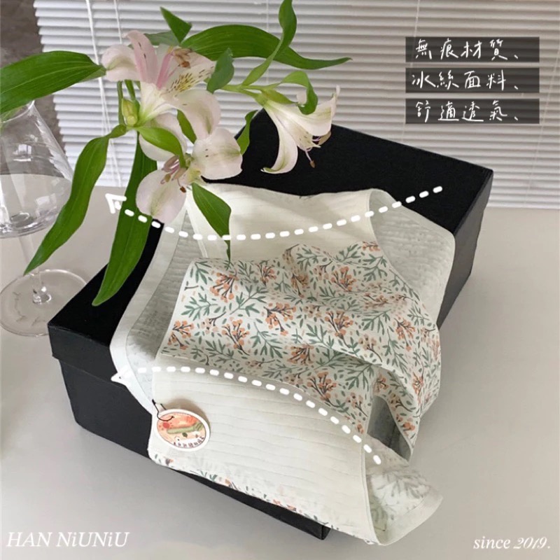 ʜᴀɴɴɪᴜ☺︎︎歐膩內褲系列｜小清新碎花 舒適透氣收腹冰絲內褲、無痕內褲  /0515045-細節圖4