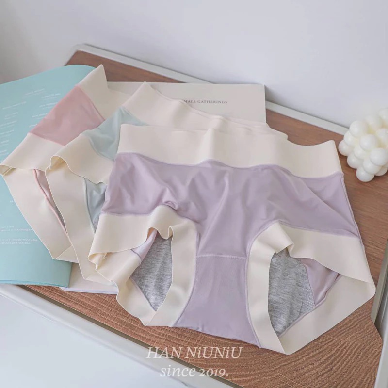 ʜᴀɴɴɪᴜ☺︎︎歐膩內褲系列｜薄款冰絲面料 腰部加寬超舒適 安心睡生理內褲 中腰內褲 /02028040-細節圖2