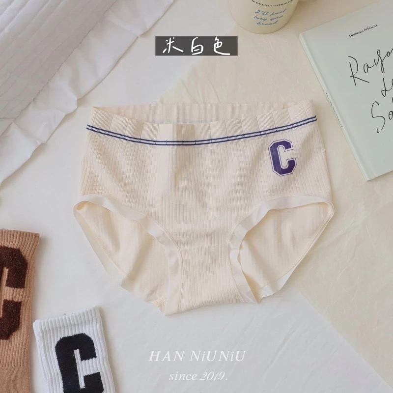 ʜᴀɴɴɪᴜ☺︎︎｜歐膩內褲系列｜超美莫蘭迪色系🧡韓風經典C字 中腰包臀內褲 //01016040-規格圖7