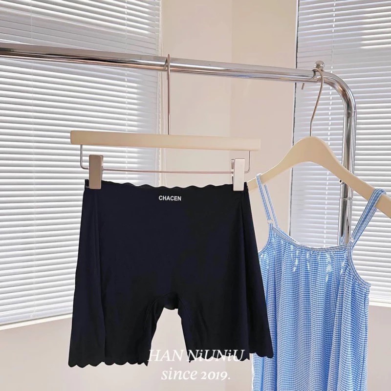 ʜᴀɴɴɪᴜ☺︎︎歐膩內褲系列｜超親膚～質感滾邊小香風 裸感冰絲安全褲 內搭褲 /0501040-規格圖9