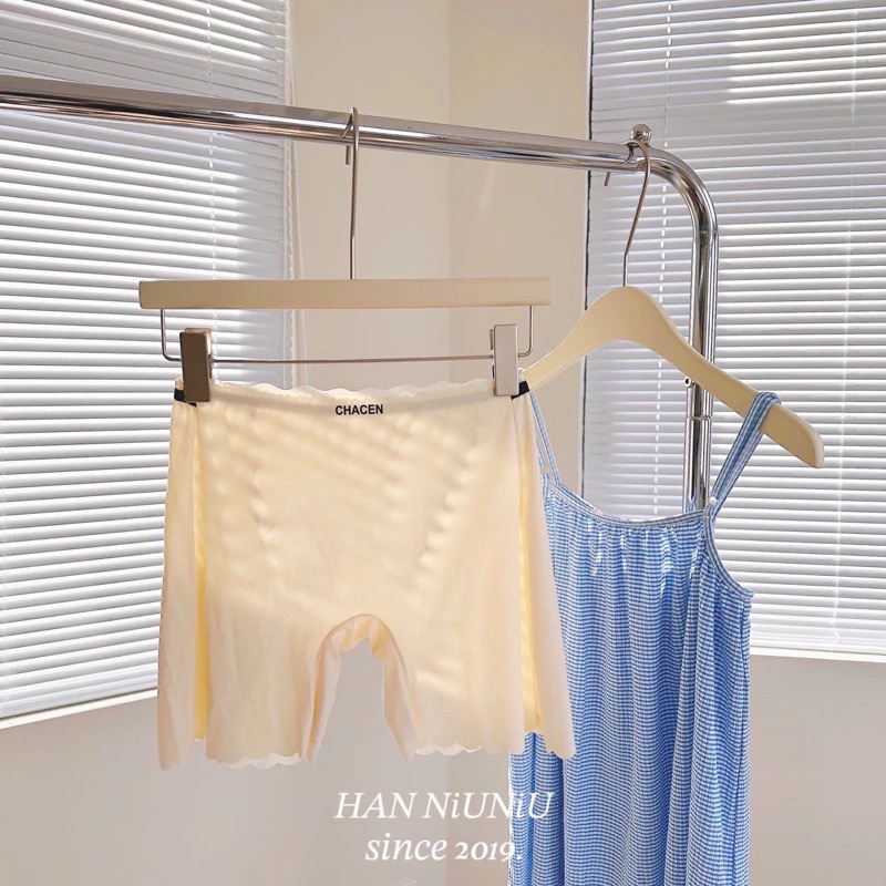 ʜᴀɴɴɪᴜ☺︎︎歐膩內褲系列｜超親膚～質感滾邊小香風 裸感冰絲安全褲 內搭褲 /0501040-規格圖9