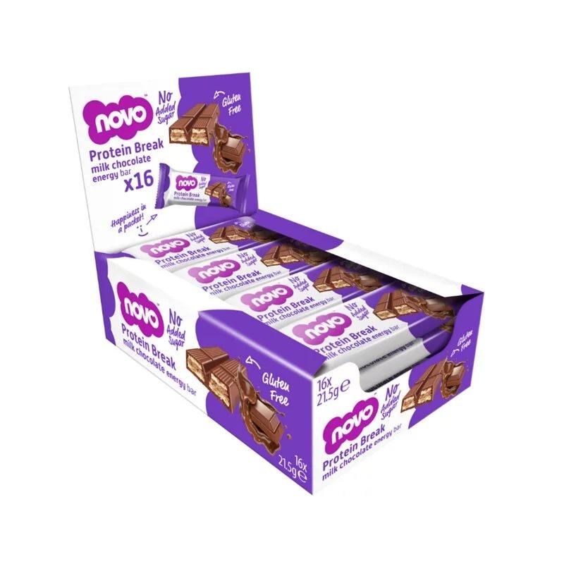 【NOVO】牛奶巧克力蛋白棒 高蛋白零食 蛋白威化餅 乳清蛋白餅乾 營養棒 能量棒 能量蛋白餅乾 蛋白補給 巧克力棒-細節圖3