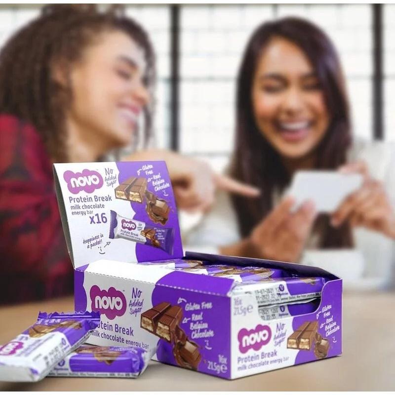 【NOVO】牛奶巧克力蛋白棒 高蛋白零食 蛋白威化餅 乳清蛋白餅乾 營養棒 能量棒 能量蛋白餅乾 蛋白補給 巧克力棒-細節圖4