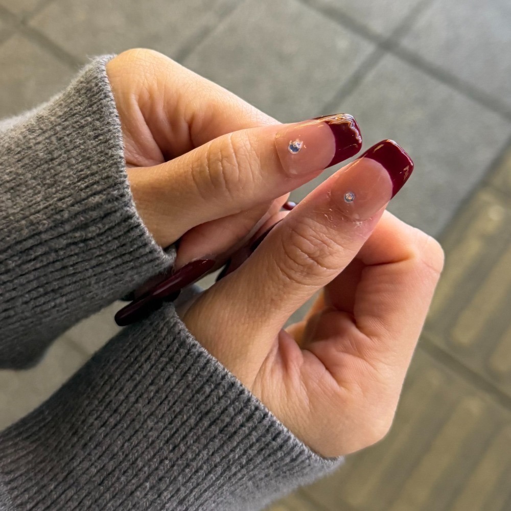 No.004丨冬日熱紅酒【紅色系丨法式】手工穿戴甲-細節圖3