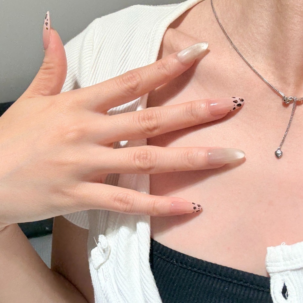 No.016【ClearGirl丨氣質丨裸色系丨豹紋丨貓眼】手工穿戴甲-細節圖2