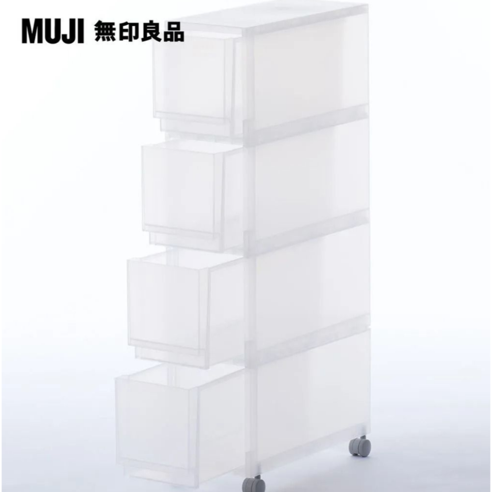 [✔️新品出貨] MUJI 無印良品 PP附輪收納箱 4層｜PP收納箱｜附輪收納櫃｜居家衣物雜物整理｜偏遠地區不配送-細節圖2