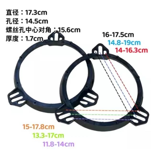 喇叭墊汽車音響改裝墊圈6.5吋墊圈 通用型防水墊 美音圈 防水蓋-細節圖10