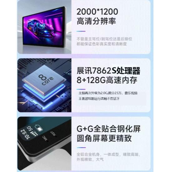 【免運】台灣現貨 八核心安卓車機頂配款 QLED全貼合高清螢幕  內鍵carplay 導航 網路 聲控 藍芽 收音機-細節圖7
