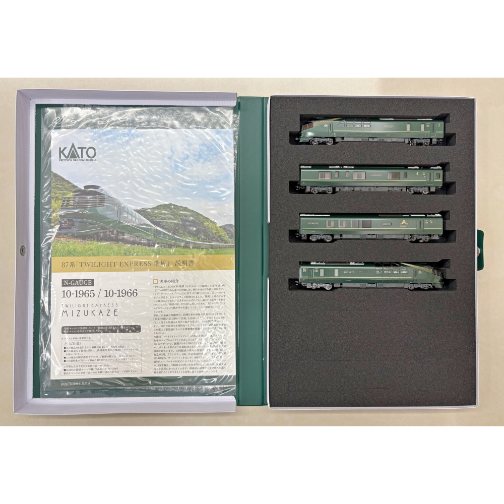 全新!現貨! KATO 10-1965 87系「TWILIGHT EXPRESS瑞風」4輛基本組-細節圖2