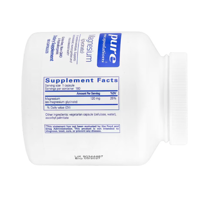 Pure Encapsulations 甘氨酸鎂 120 毫克 膠囊 委任代購-細節圖2