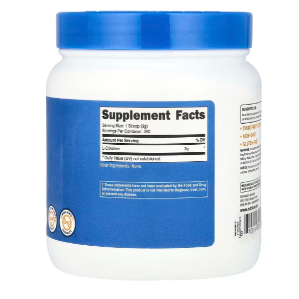 Nutricost L-Citrulline (Base) Powder L-瓜氨酸粉 委任代購-細節圖2