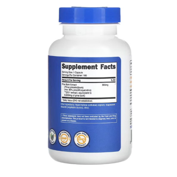 Nutricost Pine Bark 碧蘿芷 松樹皮提取物膠囊 6000毫克 180粒 委任代購-細節圖2