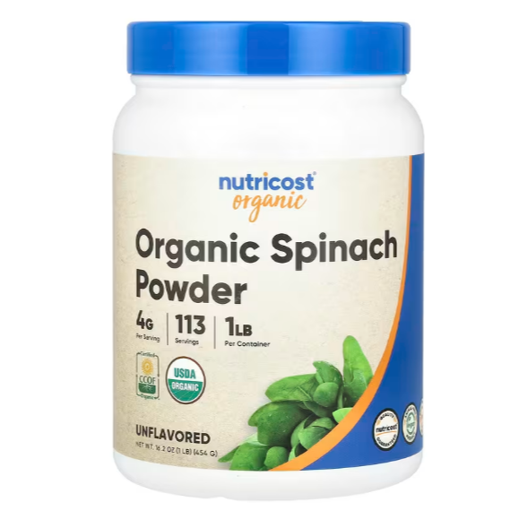 美國原裝 Nutricost Spinach Powder 有機菠菜粉 1磅//8盎司 委任代購-規格圖5