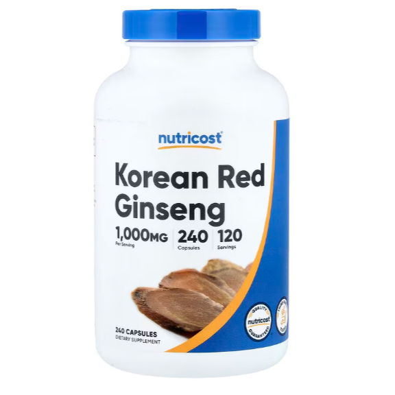 美國原裝 Nutricost Korean Ginseng 高麗人參 1000毫克 240粒膠囊 委任代購-規格圖3