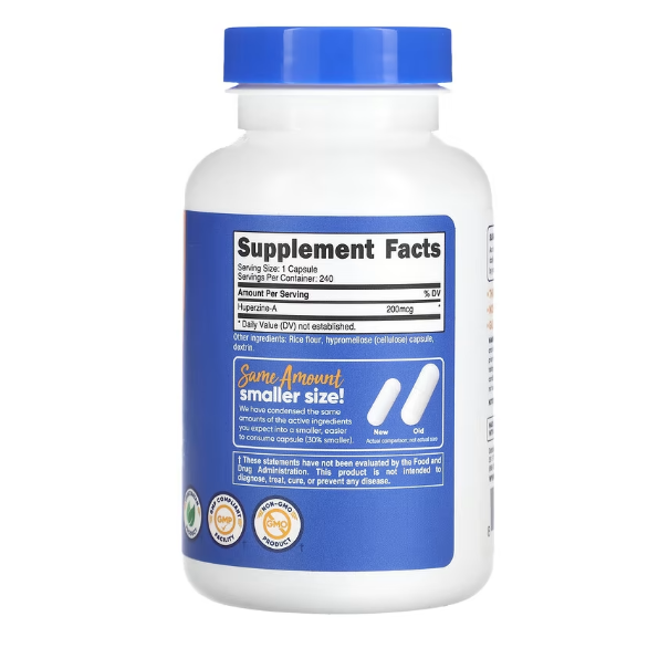 美國原裝 Nutricost Huperzine A 石杉堿甲 記憶 200微克 240粒膠囊-細節圖2