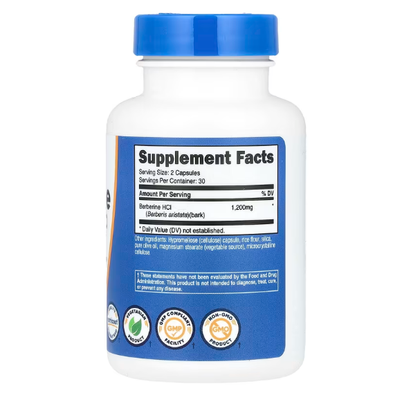 美國原裝 Nutricost Berberine HCl 小檗鹼 黃連素 血糖 1,200 毫克 60粒膠囊 委任代購-細節圖2