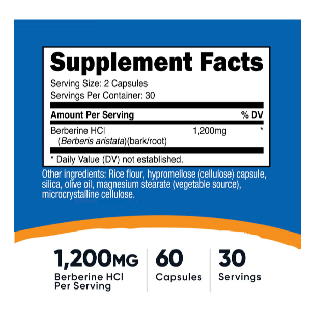 美國原裝 Nutricost Berberine HCl 小檗鹼 黃連素 血糖 1,200 毫克 60粒膠囊 委任代購-細節圖3