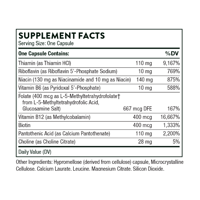 美國原裝 Thorne Research Basic B Complex 基本維生素 B 復合物 60粒膠囊 委任代購-細節圖3